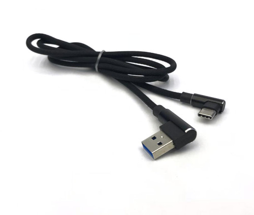 USB R/A to Type C R/A Data & Charging Cable L:1m